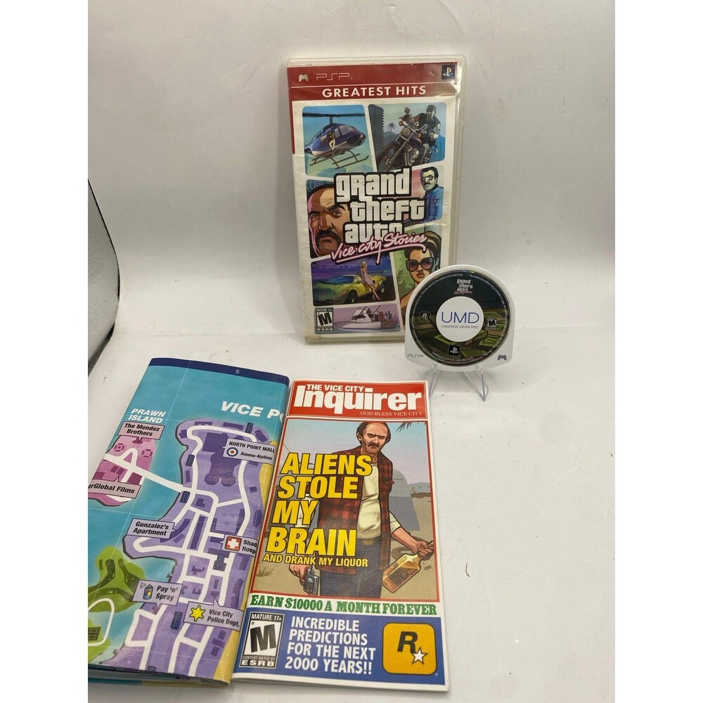 Grand Theft Auto: Vice City Stories (PSP 2006) Complete with Manual & Poster